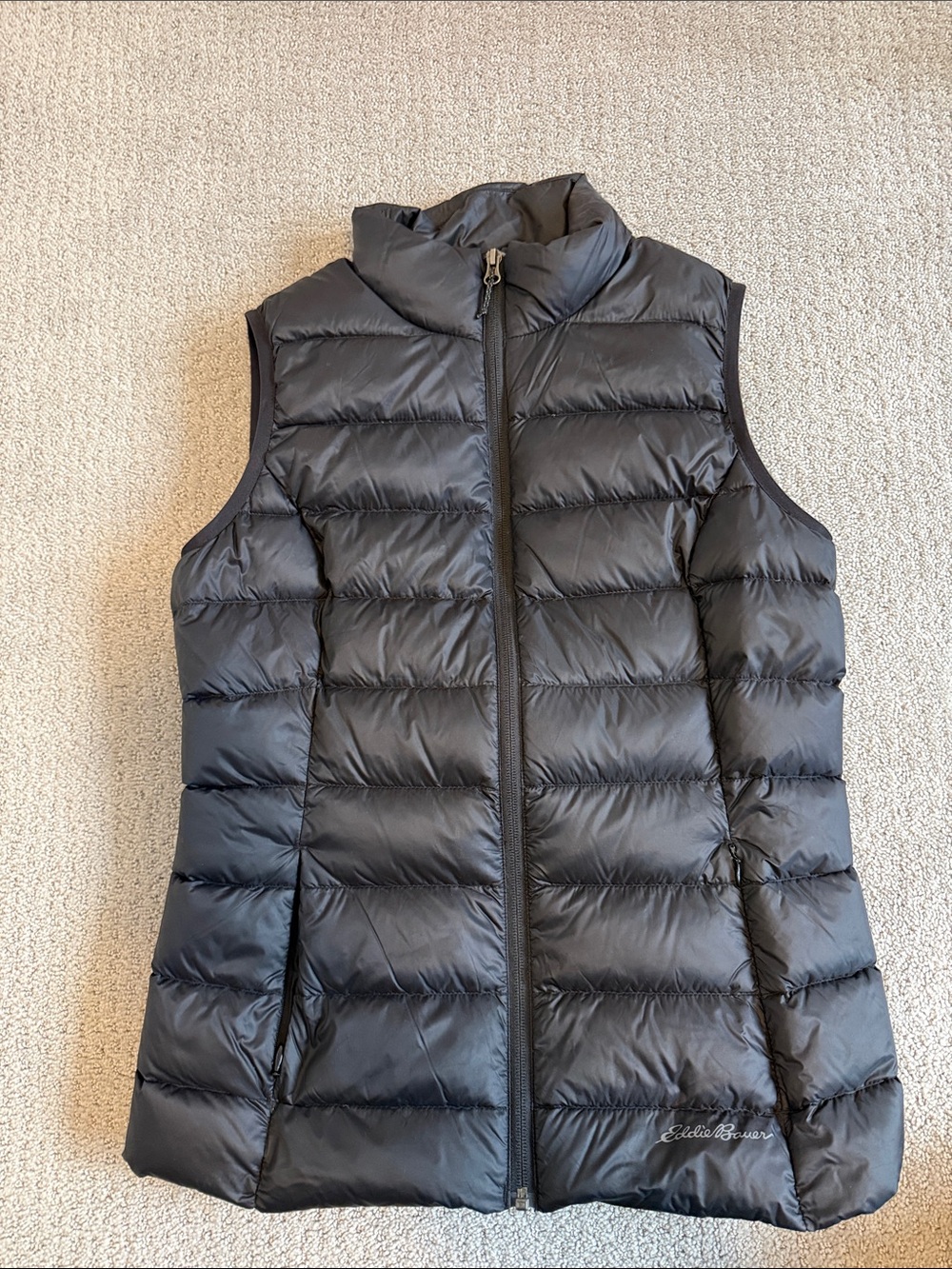 Eddie Bauer Black Quilted Puffer Vest size small
